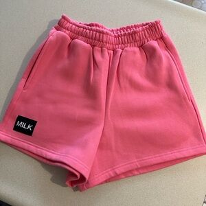 Women’s pink lounge shorts